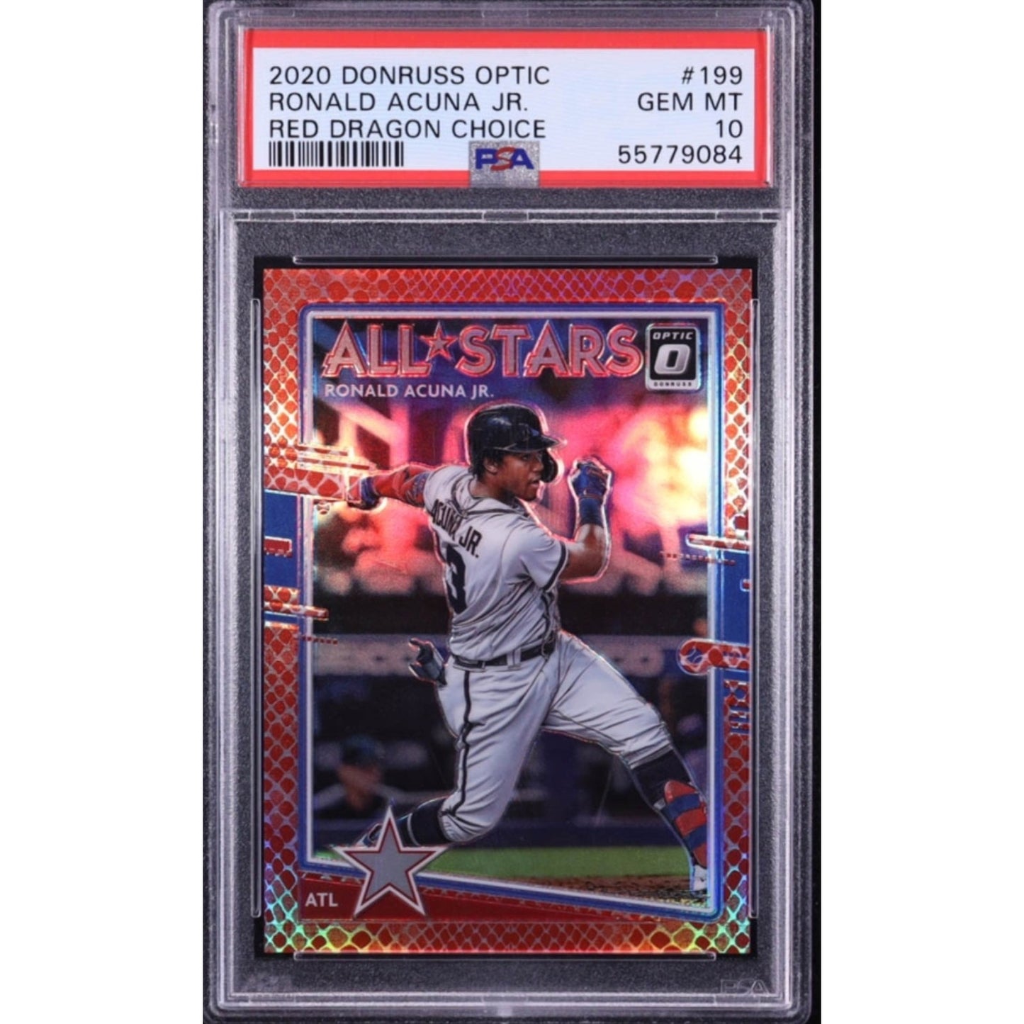 Ronald Acuña Jr. /88 Donruss 2020 Optic All-Stars 199 Choice Red Dragon