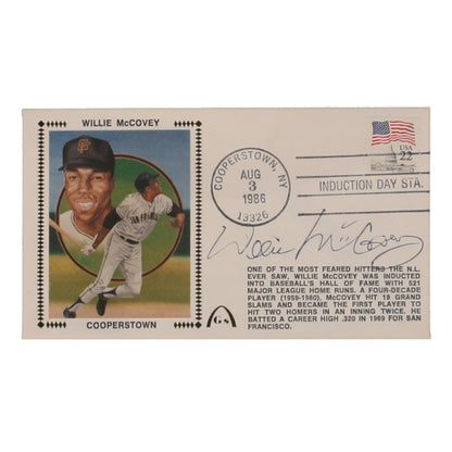 Willie McCovey Autographed Signed 1986 First Day Cover Beckett Auth