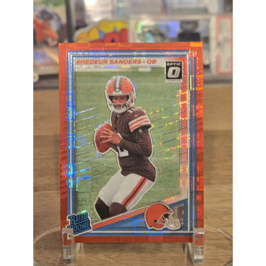 Rated Rookie Shedeur Sanders 2025 Donruss #306 Optic Preview Red Pandora