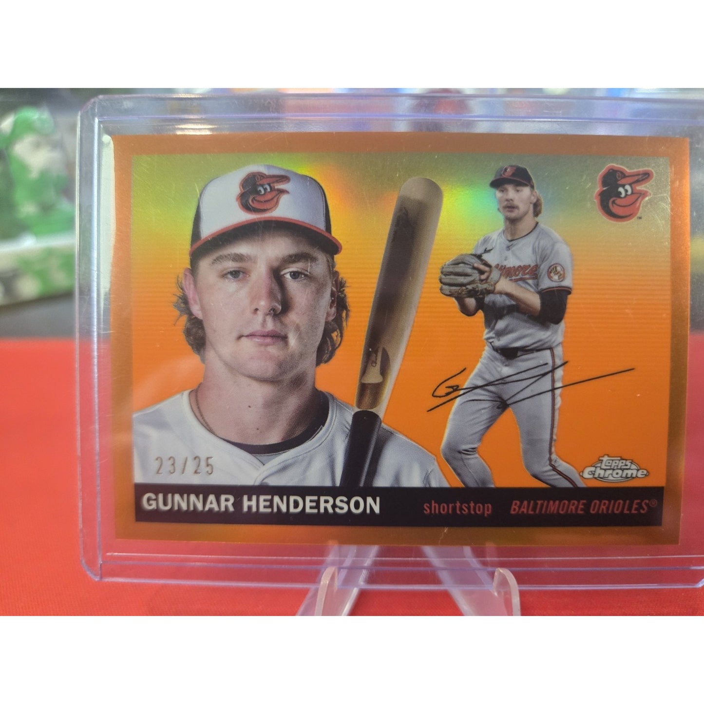 Gunnar Henderson /25 Orange Color Match Topps 2023 Chrome Platinum #50