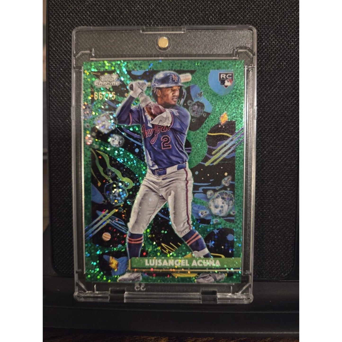 Luisangel Acuna /75 Rc 2025 Topps Cosmic Chrome Green Space Dust Refractor
