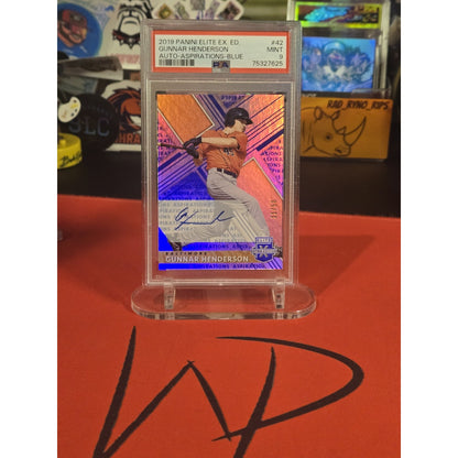 2019 Gunnar Henderson Auto 50 Panini Elite Extra Edition - #42 Aspirations Blue