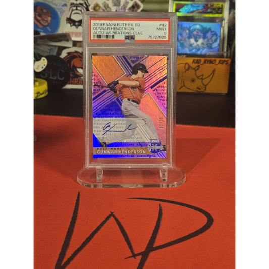 2019 Gunnar Henderson Auto 50 Panini Elite Extra Edition - #42 Aspirations Blue