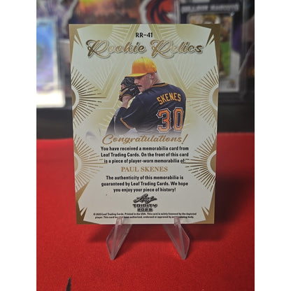 2023 Leaf Trinity Mega Box - Rookie Relics Paul Skenes #RR-41 (MEM, RC)