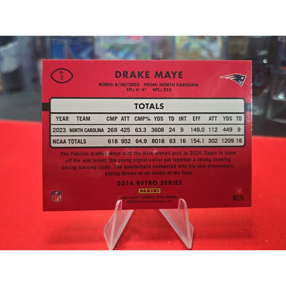 2024 Panini Donruss Optic - 2014 Retro Series Drake Maye #3 (RC)