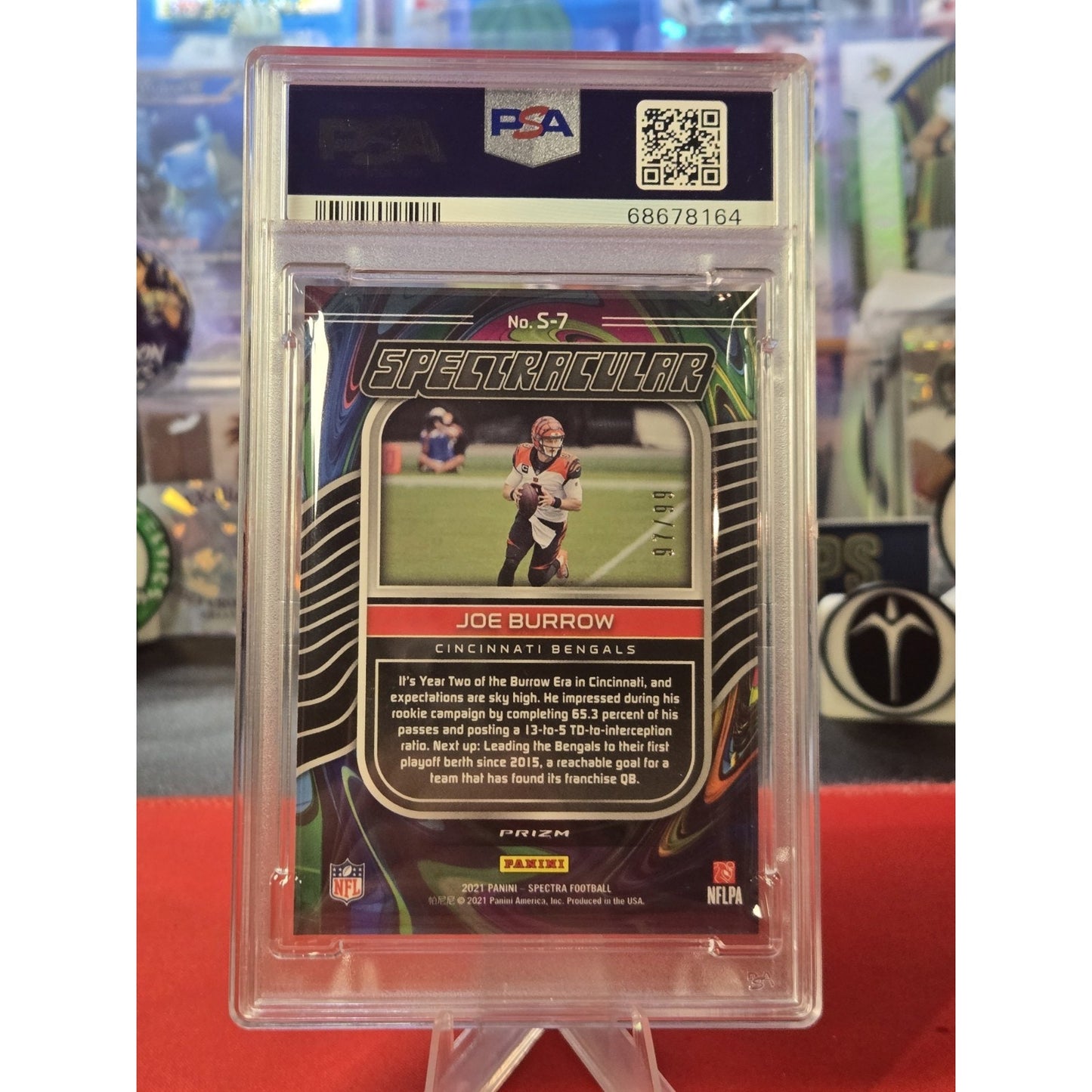 Joe Burrow /99 2021 Panini Spectra - Spectracular PSA 9