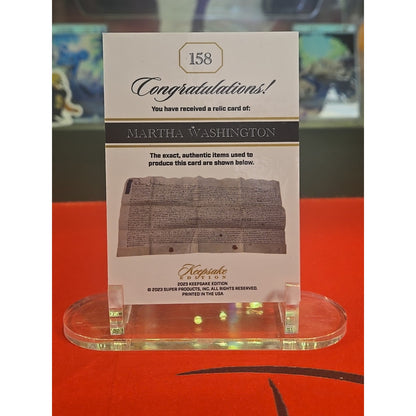 Martha Washington /25 Handwritten Relic 2023 Keepsake Edition