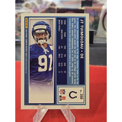 JT Tuimoloau /10 Black Rc 2025 Panini Donruss Rated Rookie #398 Press Proof