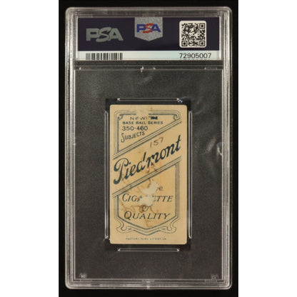 Joe Lake 1909-11 T206 St. Louis With Ball Piedmont Back 350-460/25 Card PSA 1 MK