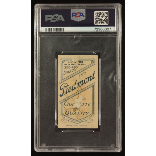 Joe Lake 1909-11 T206 St. Louis With Ball Piedmont Back 350-460/25 Card PSA 1 MK