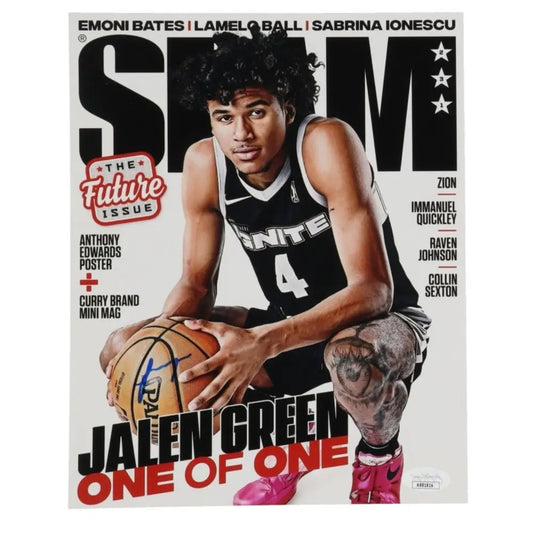 Jalen Green Signed Autograph Slam Magazine Houston Rockets JSA# AB81816