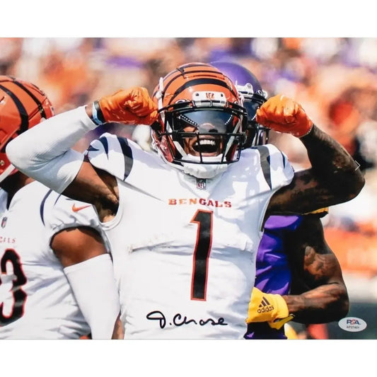 Ja’marr Chase Signed 11x14 Photo PSA# AP27401
