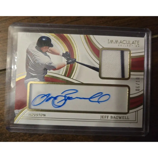 Jeff Bagwell 2023 Immaculate Collection Patch Auto ASTROS /10 SSP JERSEY Baseball Card
