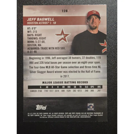 Jeff Bagwell 2024 Stadium Club Black And White SP Green Parallel Baseball Cards