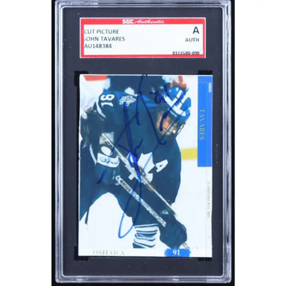 SGC-graded John Tavares autographed cut picture.