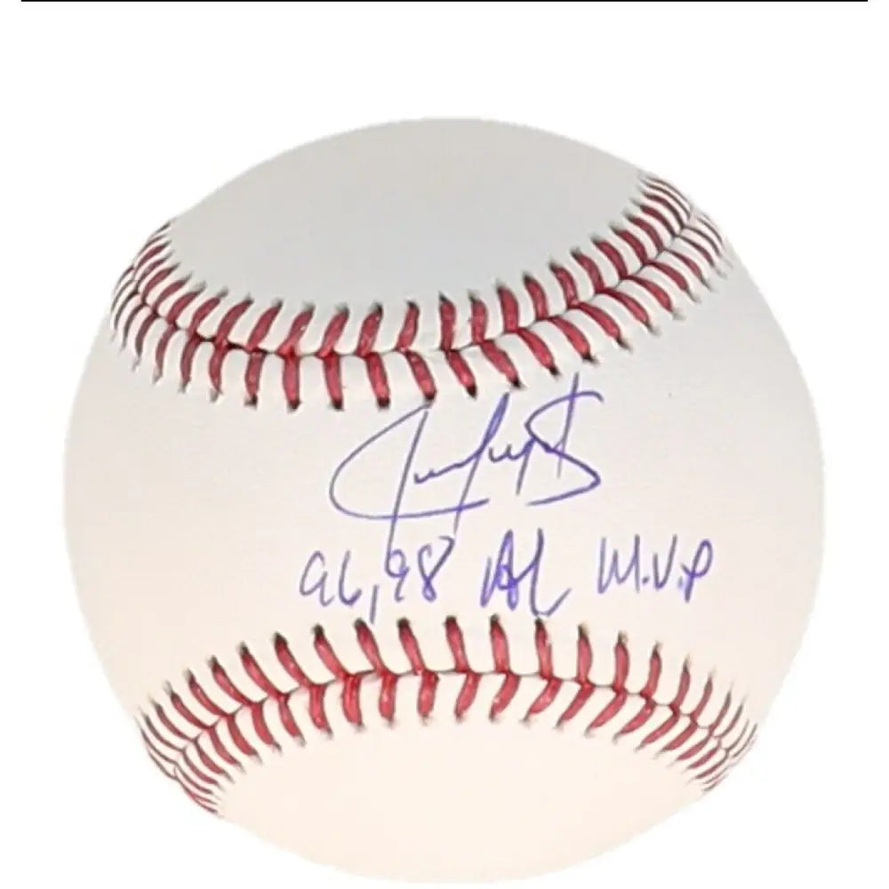 Juan Gonzalez Signed Rawlings Official MLB Baseball w/2x AL MVP (SCHWARTZ COA)