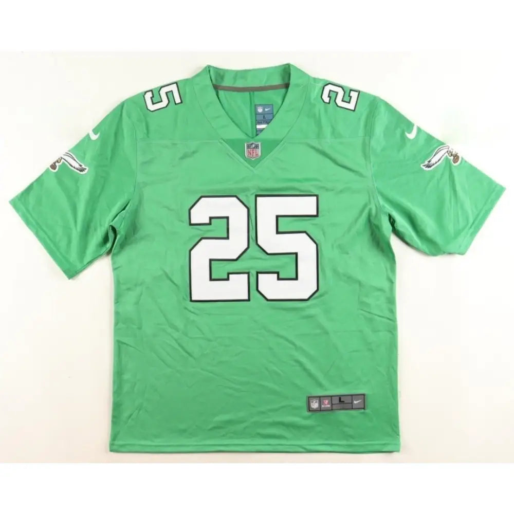 Green football jersey with the number 25.