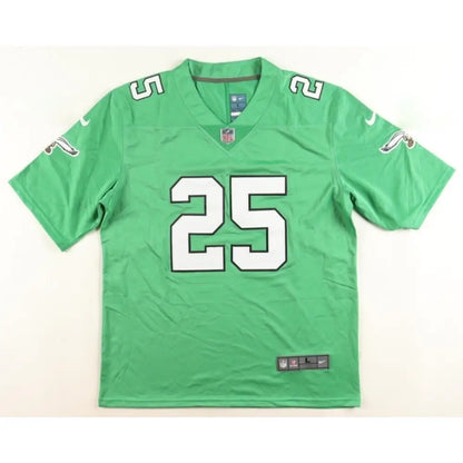 Green football jersey with the number 25.