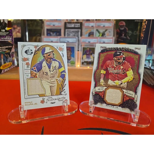 Lot Of 2 2022 Allen and Ginter Ronald Acuna Jr Memorabilia Cards