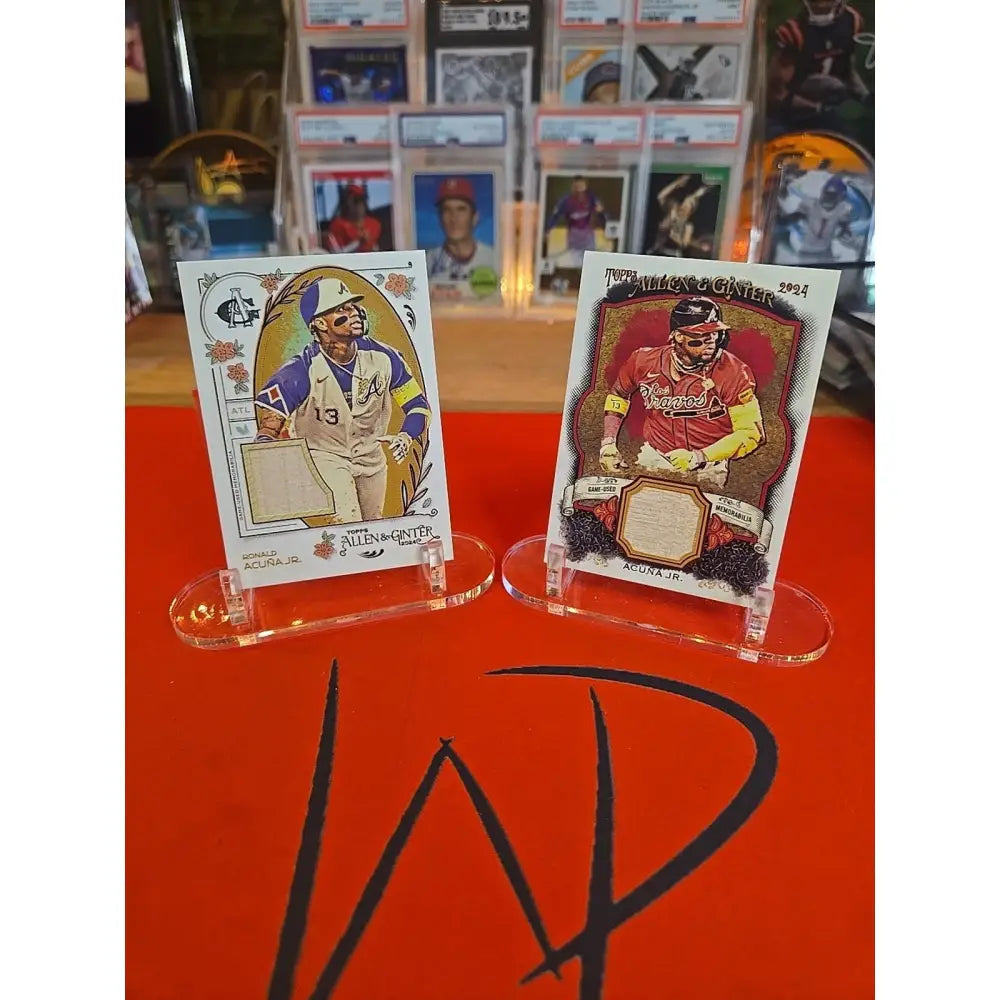 Lot Of 2 2022 Allen and Ginter Ronald Acuna Jr Memorabilia Cards