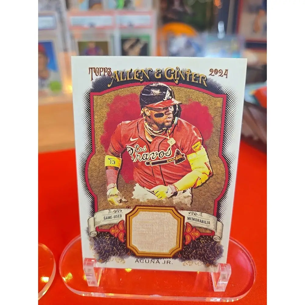 Lot Of 2 2022 Allen and Ginter Ronald Acuna Jr Memorabilia Cards