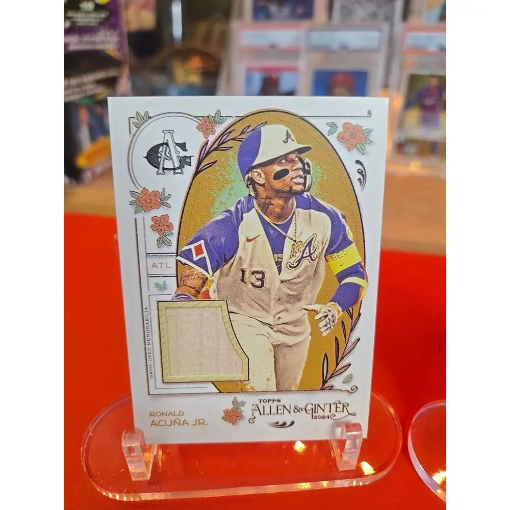 Lot Of 2 2022 Allen and Ginter Ronald Acuna Jr Memorabilia Cards