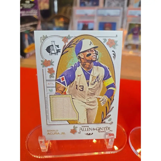 Lot Of 2 2022 Allen and Ginter Ronald Acuna Jr Memorabilia Cards