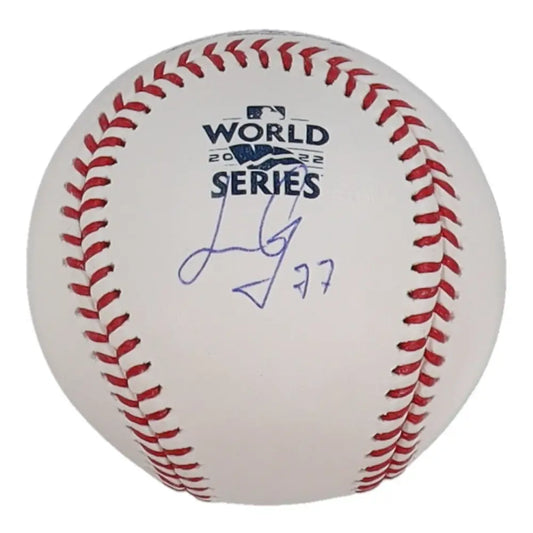 LUIS GARCIA SIGNED 2022 WORLD SERIES BASEBALL HOUSTON ASTROS JSA COA