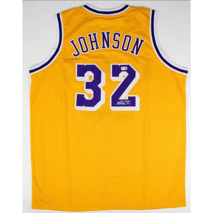 Magic Johnson Autographed Los Angeles Jersey Beckett Authenticated