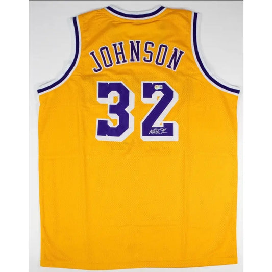 Magic Johnson Autographed Los Angeles Jersey Beckett Authenticated