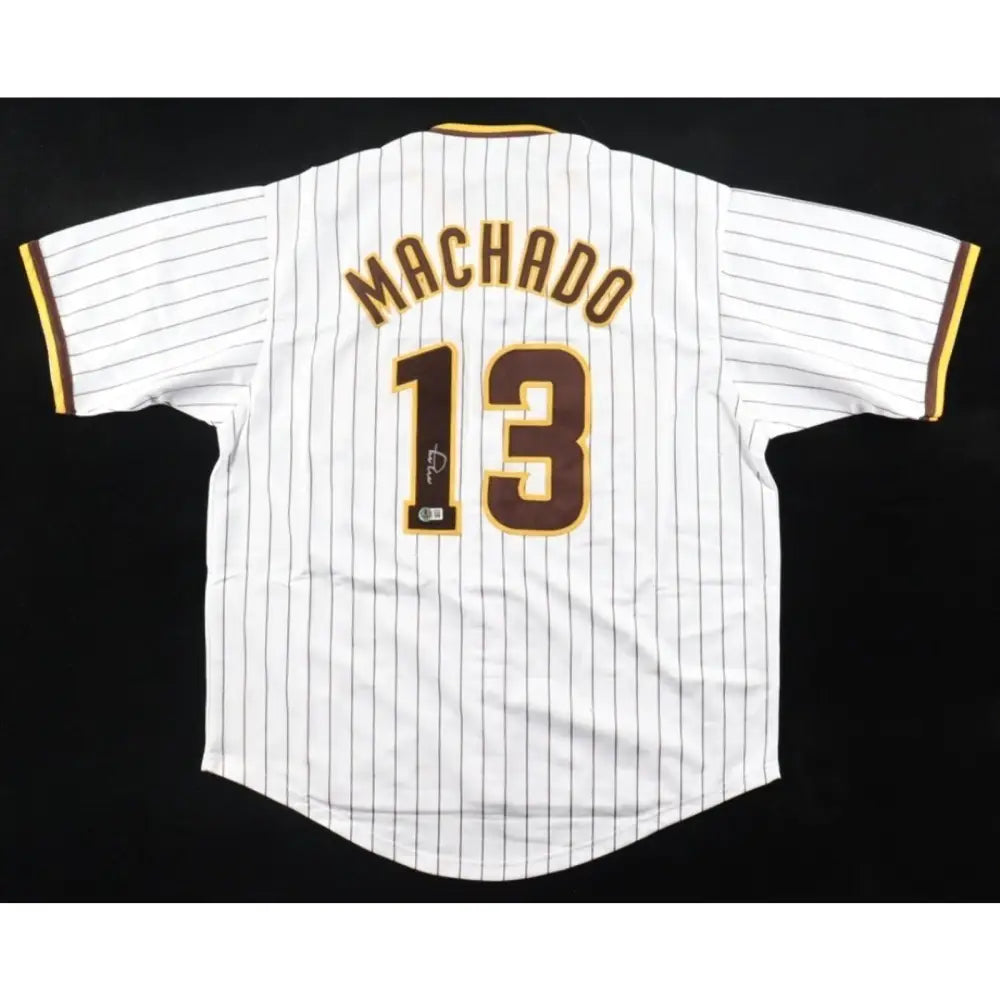 Manny Machado Signed Customized San Diego Jersey Beckett Authenticated