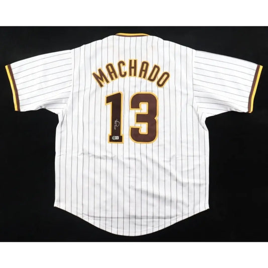 Manny Machado Signed Customized San Diego Jersey Beckett Authenticated