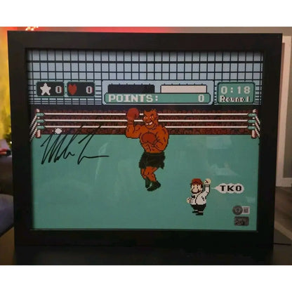 MIKE TYSON AUTOGRAPHED FRAMED 11x14 PHOTO PUNCH OUT BECKETT COA Boxing Photo