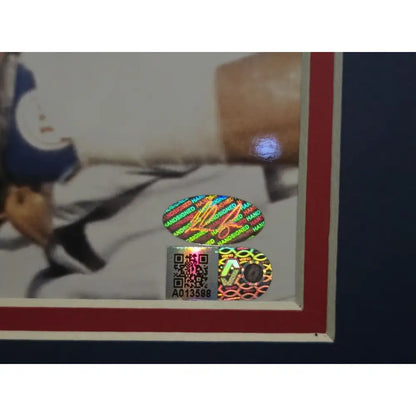 Nolan Ryan Autographed/Signed Texas Rangers 13x15 Photo Nolan Ryan And AIV COA Baseball Photo