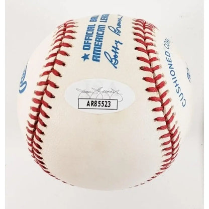 Nolan Ryan Signed Official AL Bobby Brown Baseball (AL Pres. 1984 1994) JSA