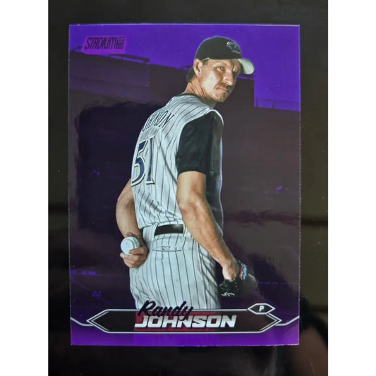 Randy Johnson 33/75 2024 Topps Stadium Club Purple Foil #8.. Baseball Card