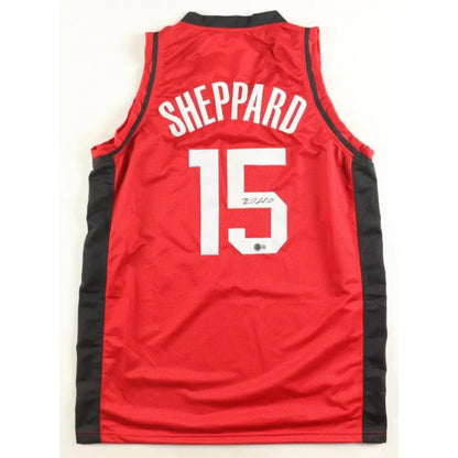 Reed Sheppard Autographed Custom Houston Jersey Beckett Authenticated