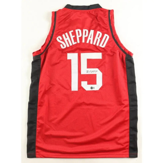 Reed Sheppard Autographed Custom Houston Jersey Beckett Authenticated