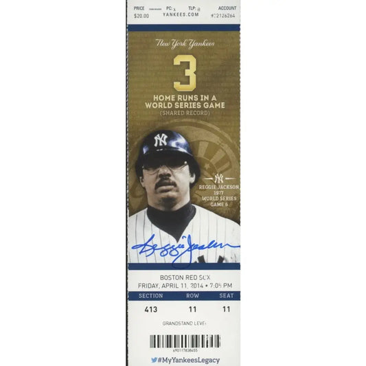 Reggie Jackson PSA Authenticated Autographed 2014 World Series Ticket