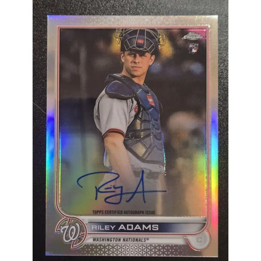 Riley Adams 2022 Topps Chrome Rookie Autographs #RA RA (AU RC) Baseball Card