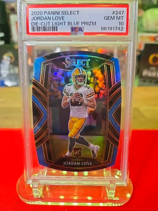 2020 Panini Select - Club Level Jordan Love #247 Light Blue Prizm Die-Cut (RC)