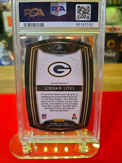 2020 Panini Select - Club Level Jordan Love #247 Light Blue Prizm Die-Cut (RC)