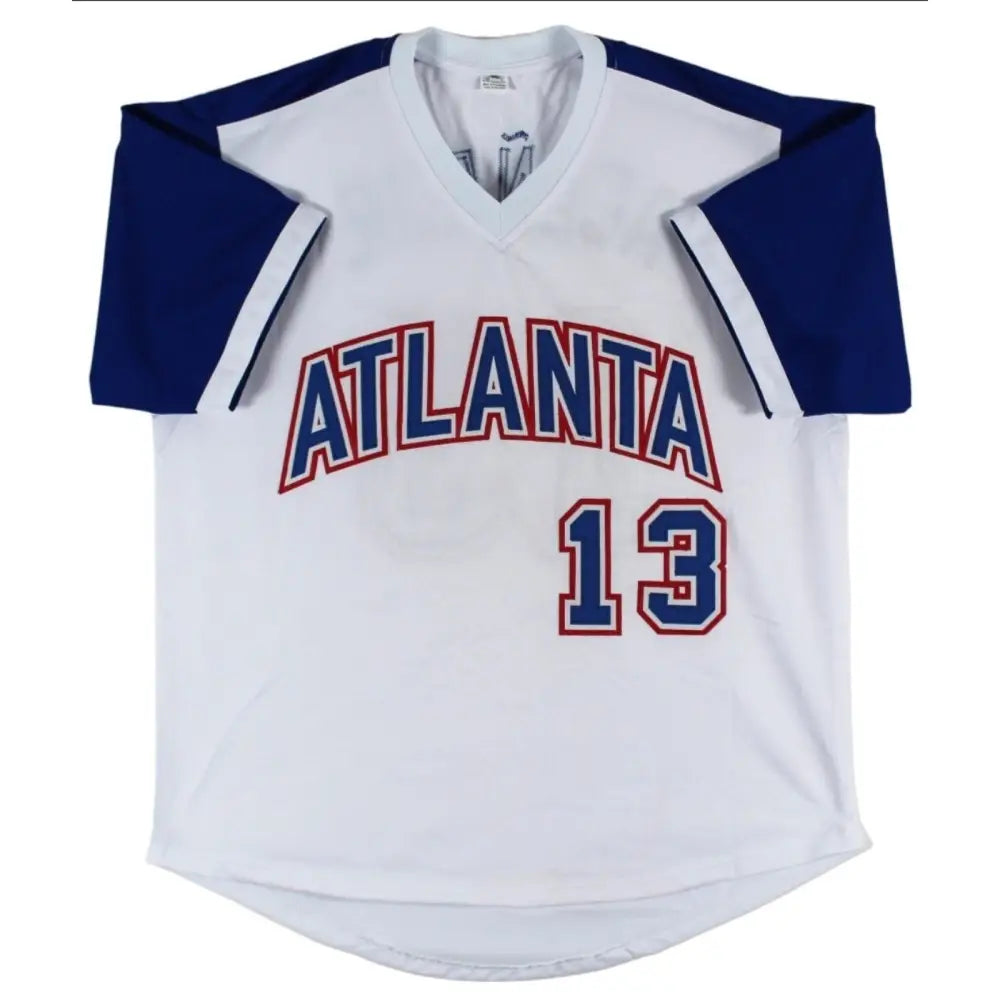 Ronald Acuna Jr. Signed White TB Pro Style Jersey w/ Blue Numbers BAS Witnessed