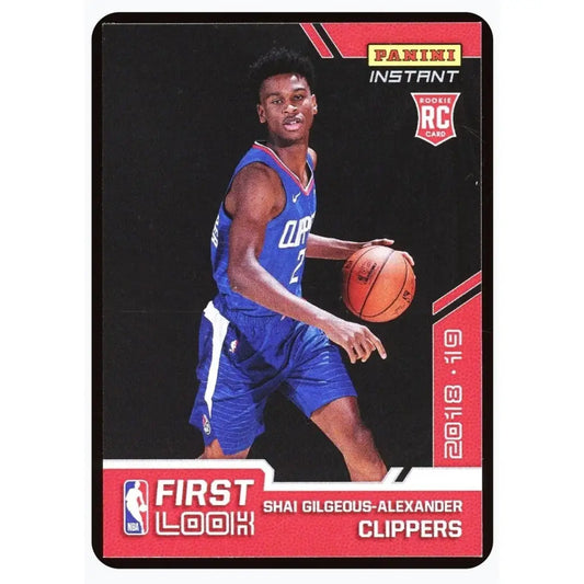 Shai Gilgeous Alexander 2018 Panini First Look #FL 11 #1/76 Rookie Card PGI 10