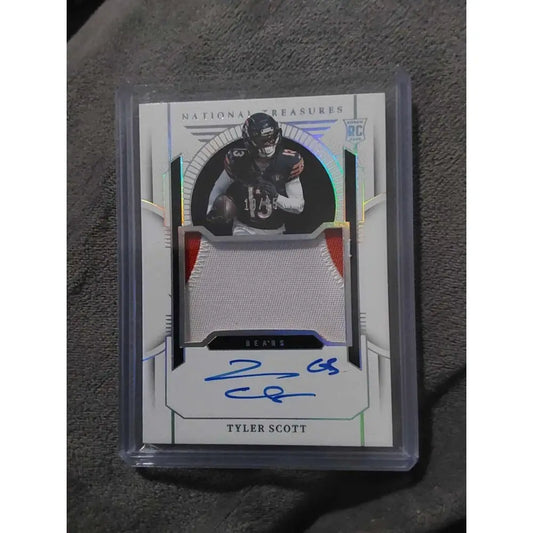 Tyler Scott 2023 Panini National Treasures Holo Silver #192 RC Jersey Auto /25 Football Card