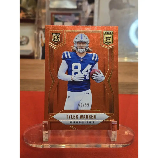 TYLER WARREN RC 2025 Donruss Elite /99 Red #119 ROOKIE Colts