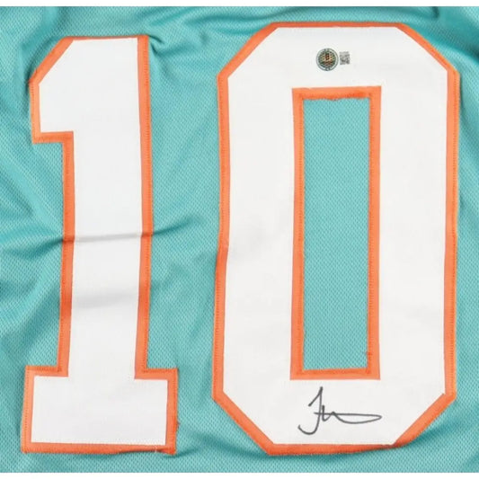 Tyreek Hill Signed Custom Miami Dolphins Aqua Football Jersey (Beckett)