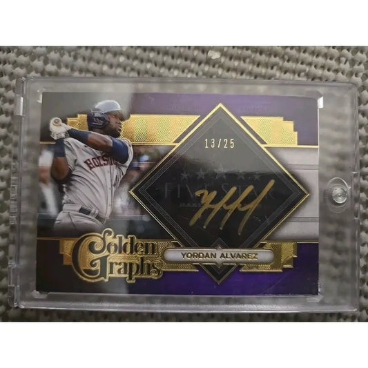Yordan Alvarez 2022 Topps Five Star Golden Graphs Blue #GG YA /20 (AU) Baseball Card
