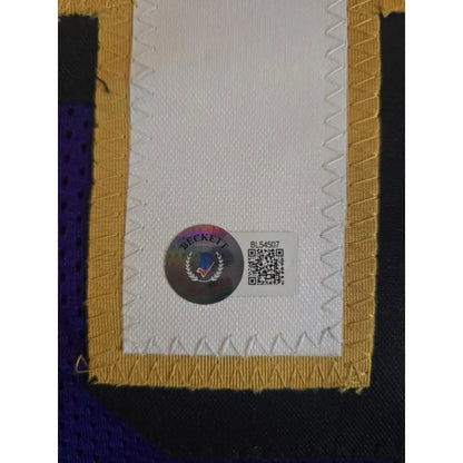 Zay Flowers Signed Custom Purple Baltimore Ravens Jersey Beckett WITNESS COA
